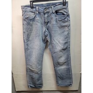 FLYPAPER Denim Jeans W31 L32 Straight Leg‎ Light Wash Embroidered Pockets Y2K